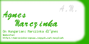 agnes marczinka business card